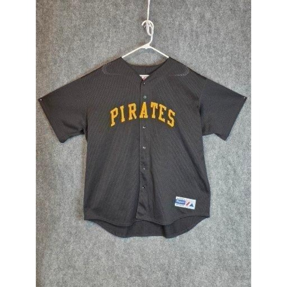 Majestic Jersey XXL Black Pittsburgh Pirates 18 Mesh Baseball MLB Made in USA